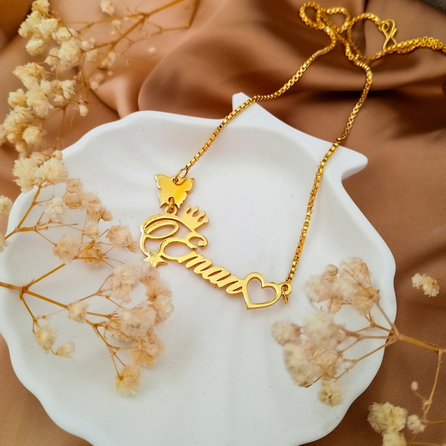 Love personalised name necklace