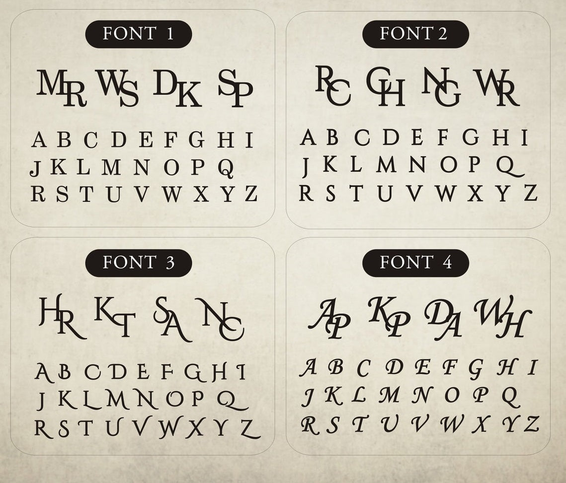 Initial Name Cufflinks Pair For Men (Select font)