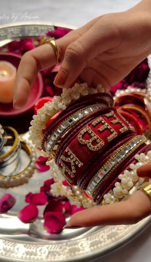 Customize Name Bangles set.
