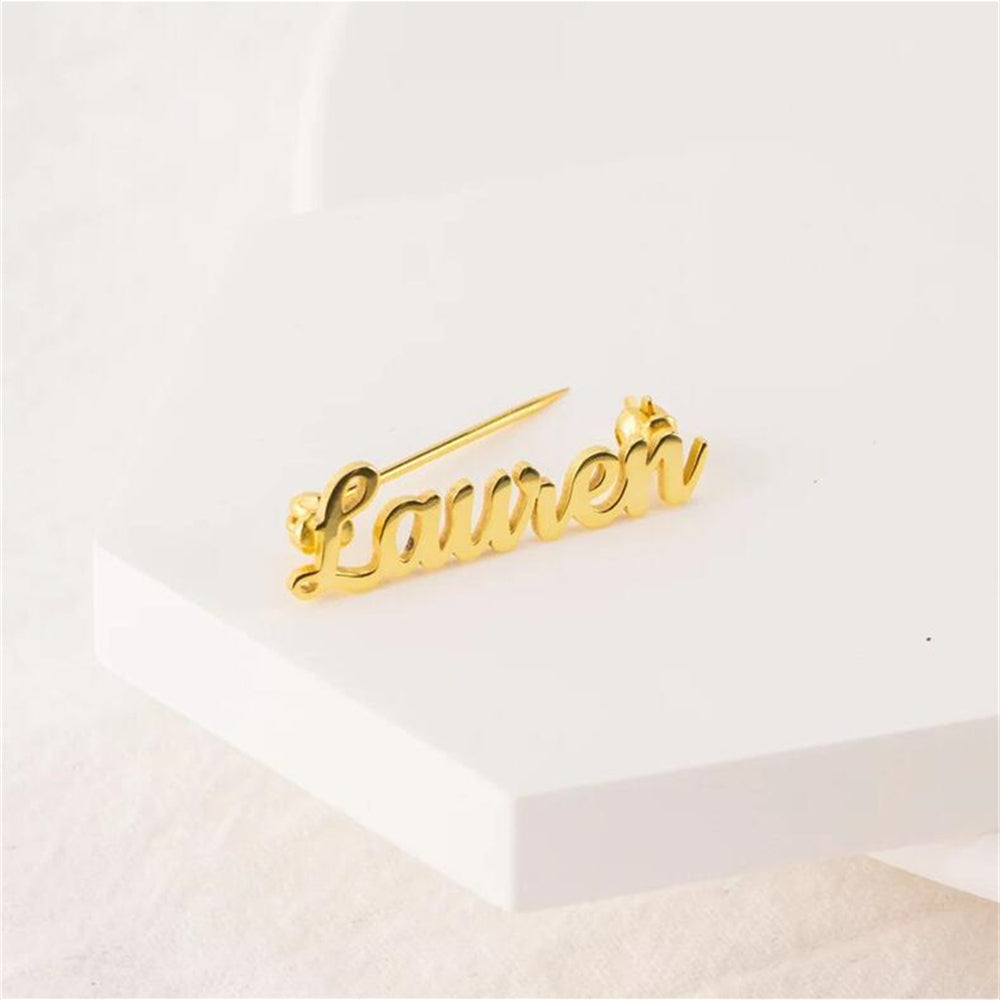 Customize Name Brooch for men