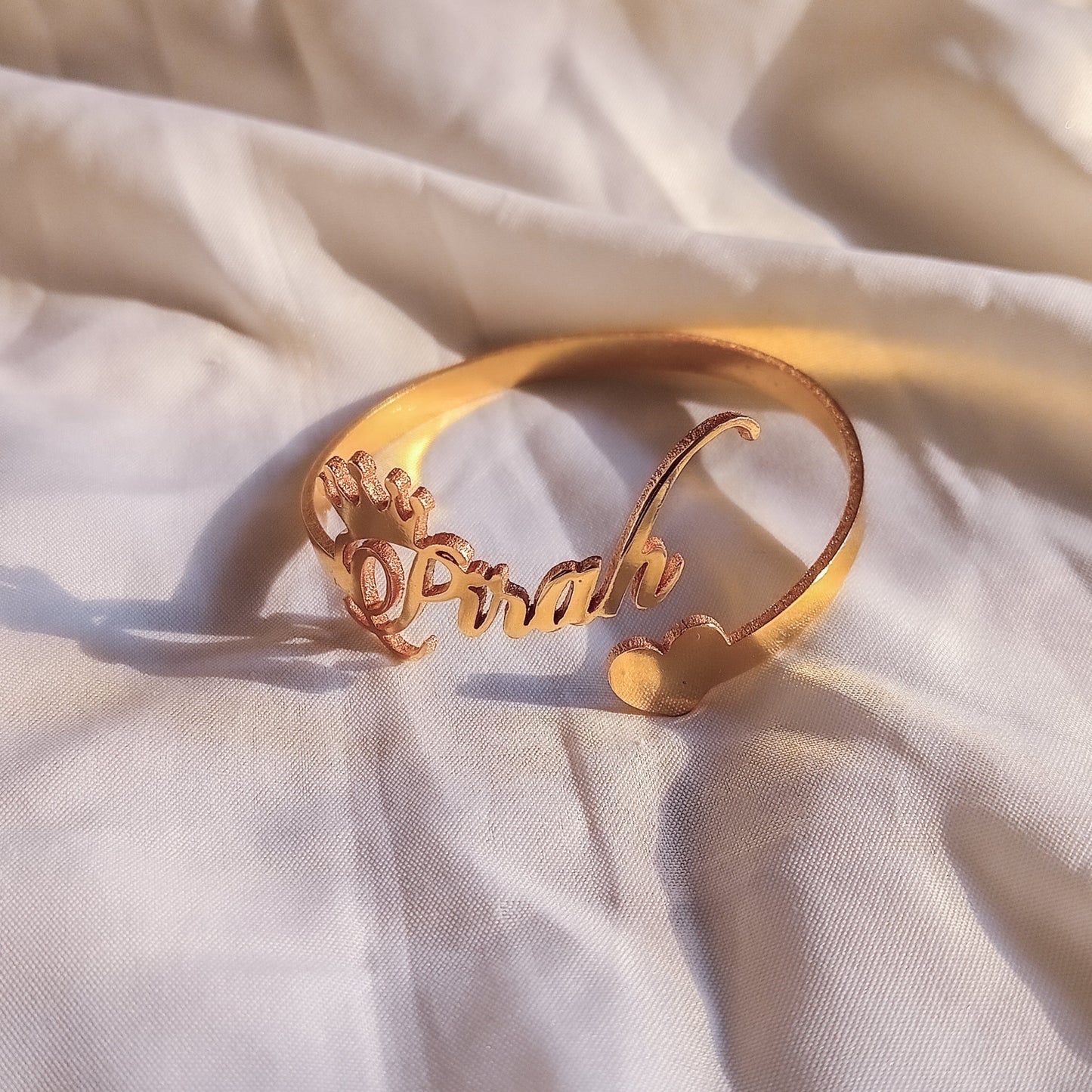 Personalized Cursive Crown Name Bangle