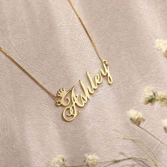 Crown name necklace