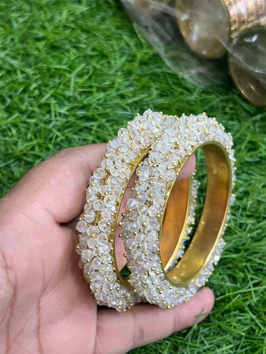 1.Crystal gajarah bangles.