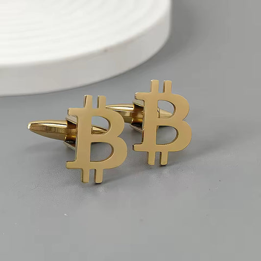 Bitcoin Cufflinks Pair