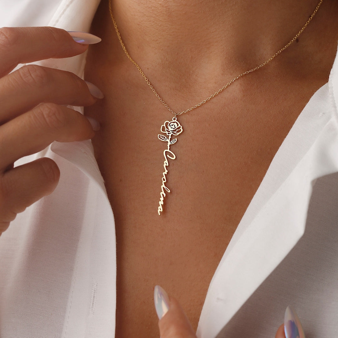 Flower Name necklaces