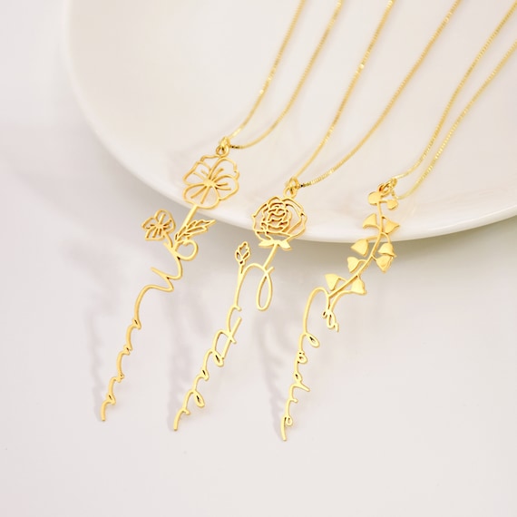 Flower Name necklaces
