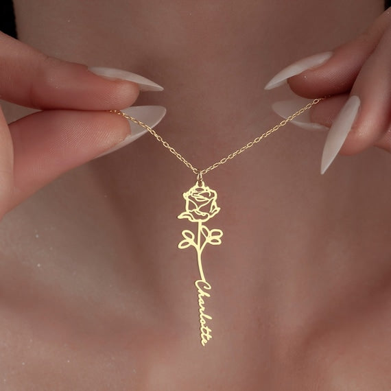 Flower Name necklaces