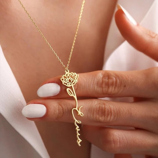 Flower Name necklaces